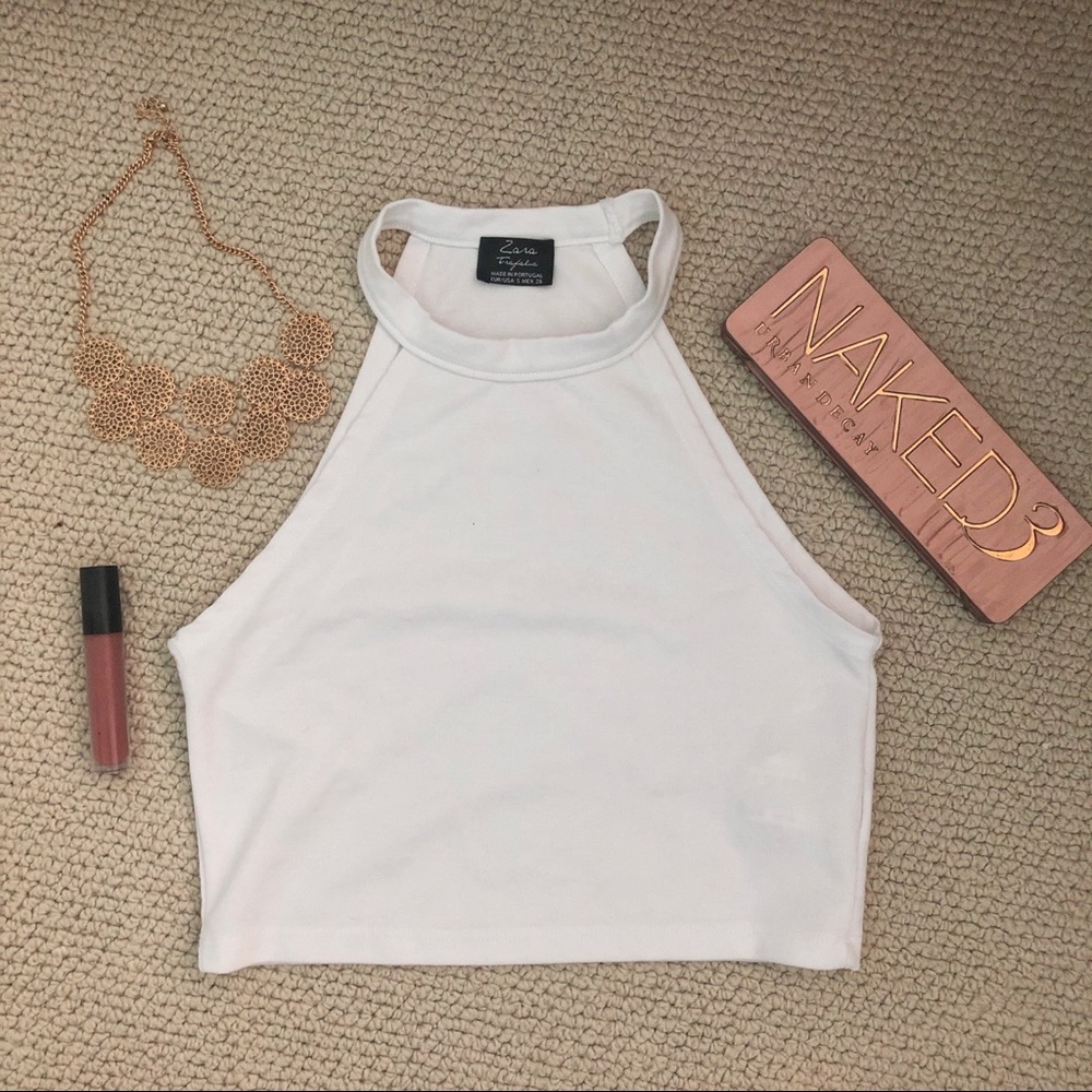 White cropped tank